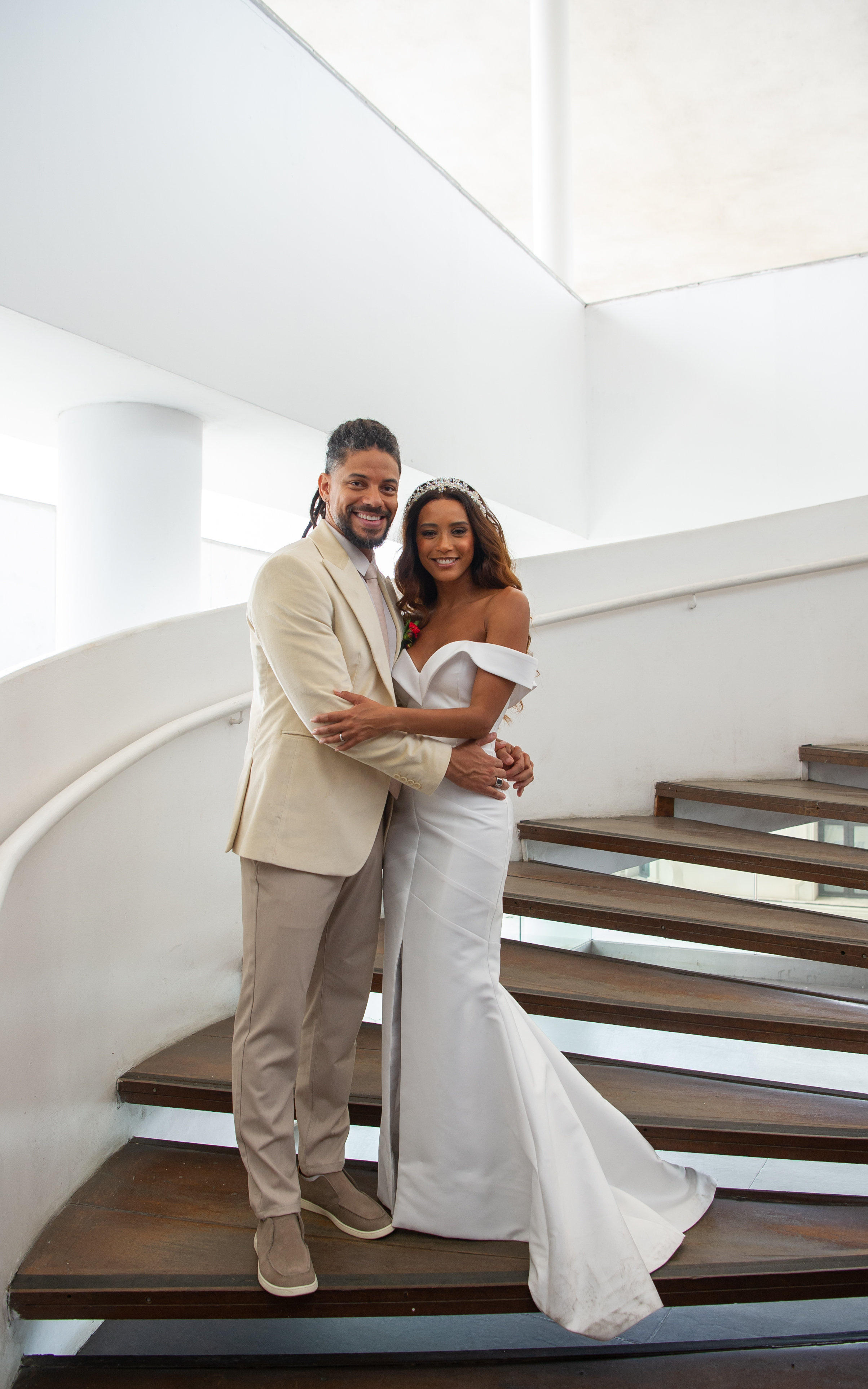 Casamento de Ítalo (Paulo Lessa) e Clarice (Taís Araújo) na novela 'Cara e Coragem'