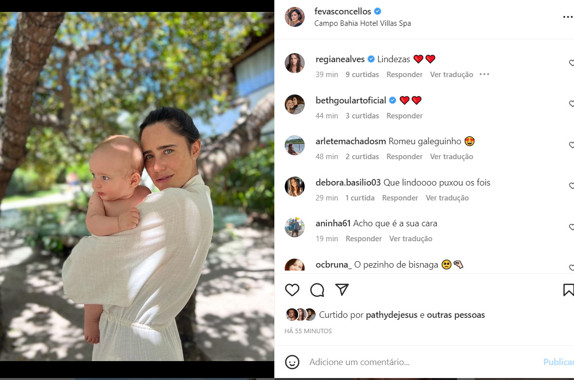 Fernanda Vasconcellos mostra foto com o filho, Romeo