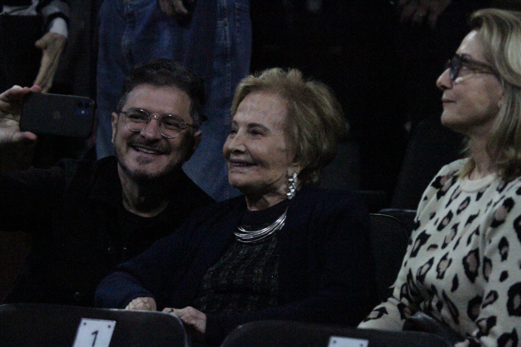 Gloria Menezes é vista de cadeira de rodas em ida ao teatro