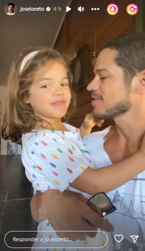 José Loreto surge com a filha Bella