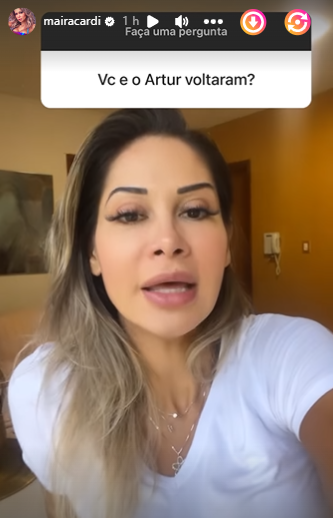 Maíra Cardi revela se voltou com Arthur Aguiar