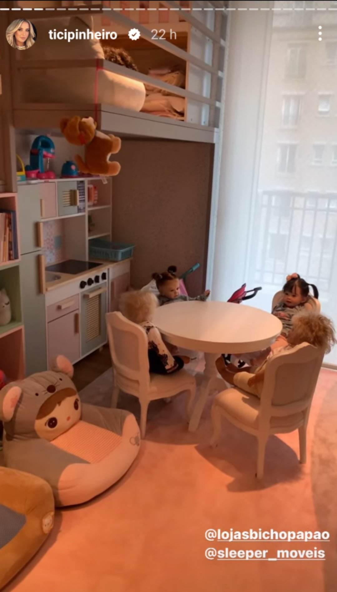 Quarto de brinquedo das filhas de Ticiane Pinheiro