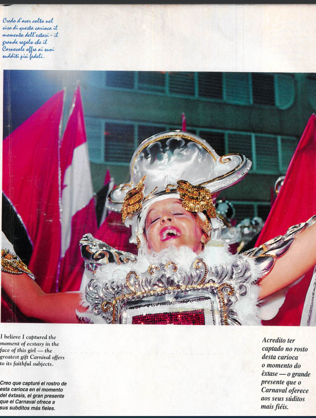 Gina Lollobrigida fez fotos no carnaval do Rio de Janeiro