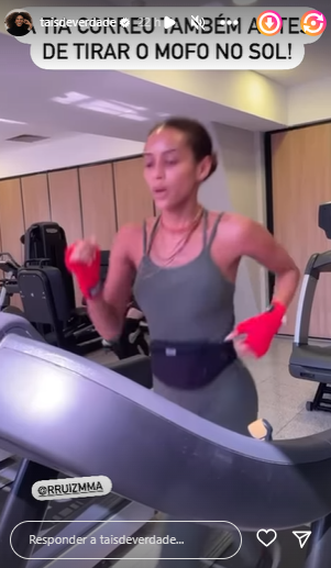 Taís Araujo volta a correr e mostra treino