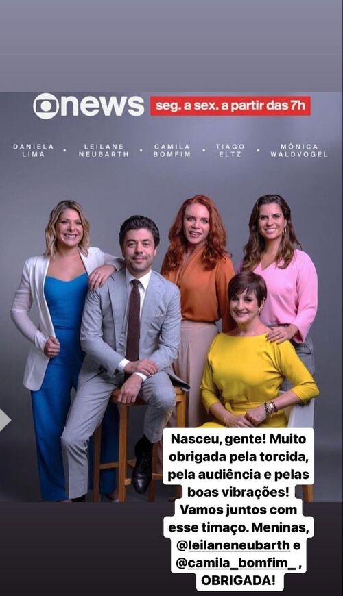 Ainda nesta tarde, após a exibição do programa, Daniela agradeceu a audiência e elogios dos espectadores em uma postagem feita em seu Instagram