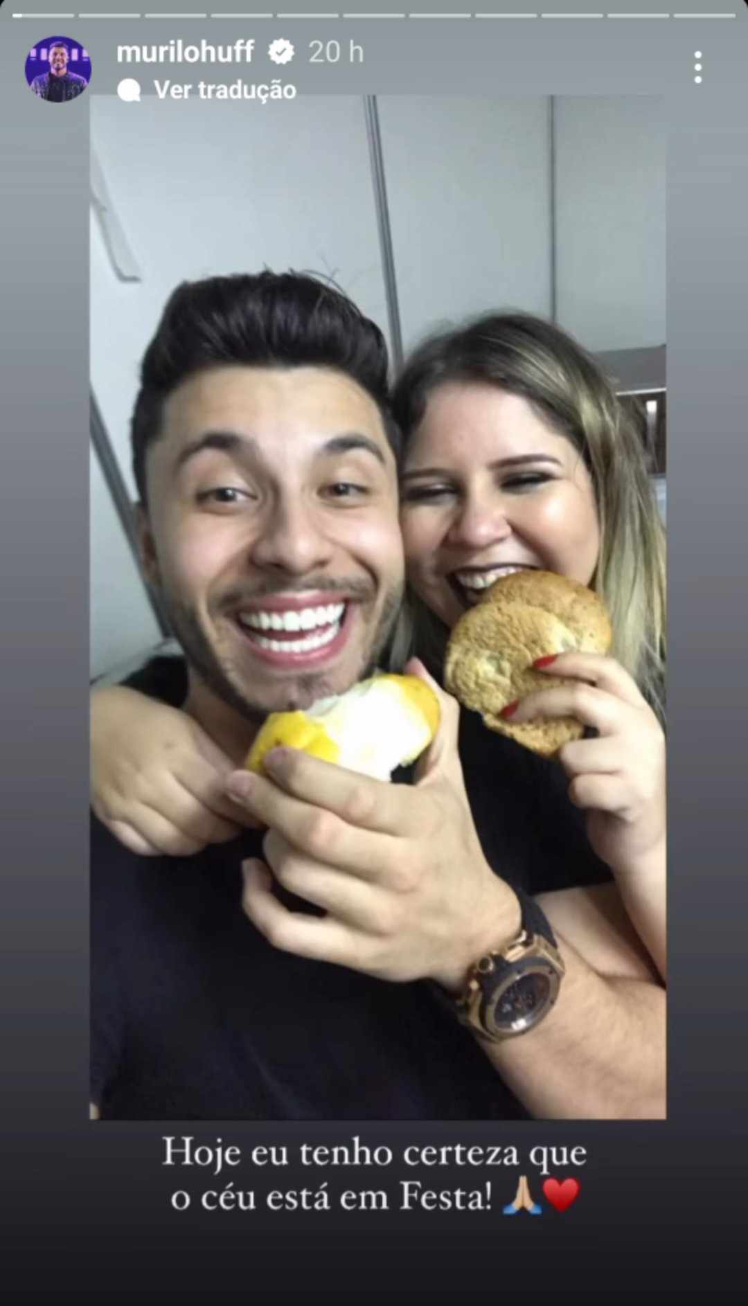 Murilo Huff relembra foto com Marília Mendonça