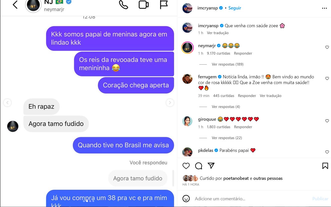 MC Ryan SP expõe conversa com Neymar Jr