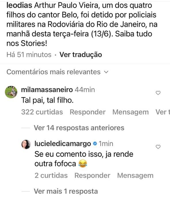 Comentário de Luciele di Camargo