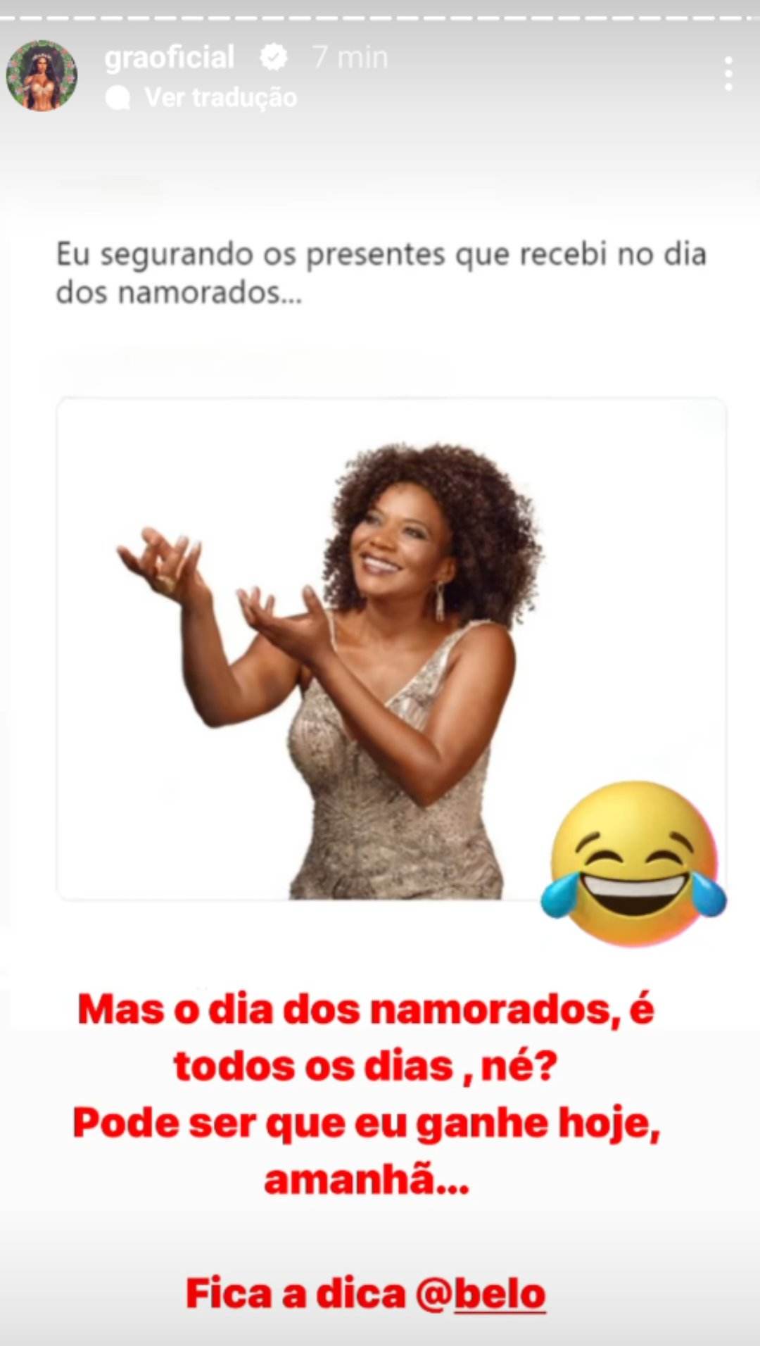 Gracyanne Barbosa dia dos namorados