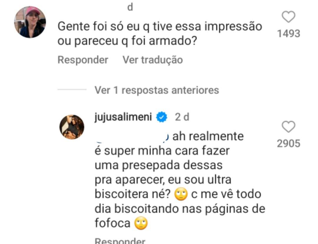 Juju Salimeni se defende