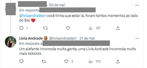 Lívia Andrade fala de sua ausência no especial do Programa Silvio Santos