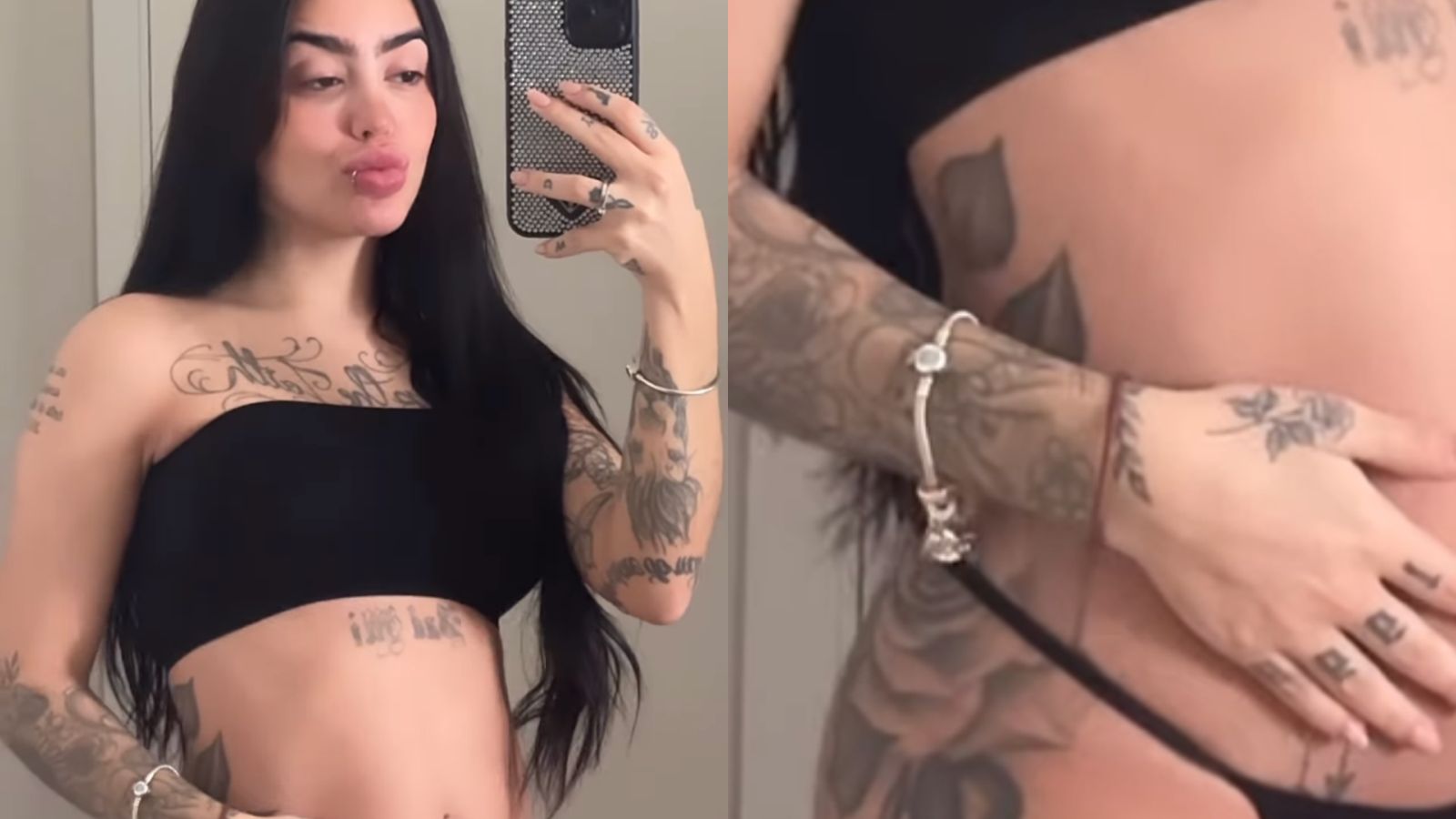 Grávida, MC Mirella exibe barriguinha ao posar só de lingerie