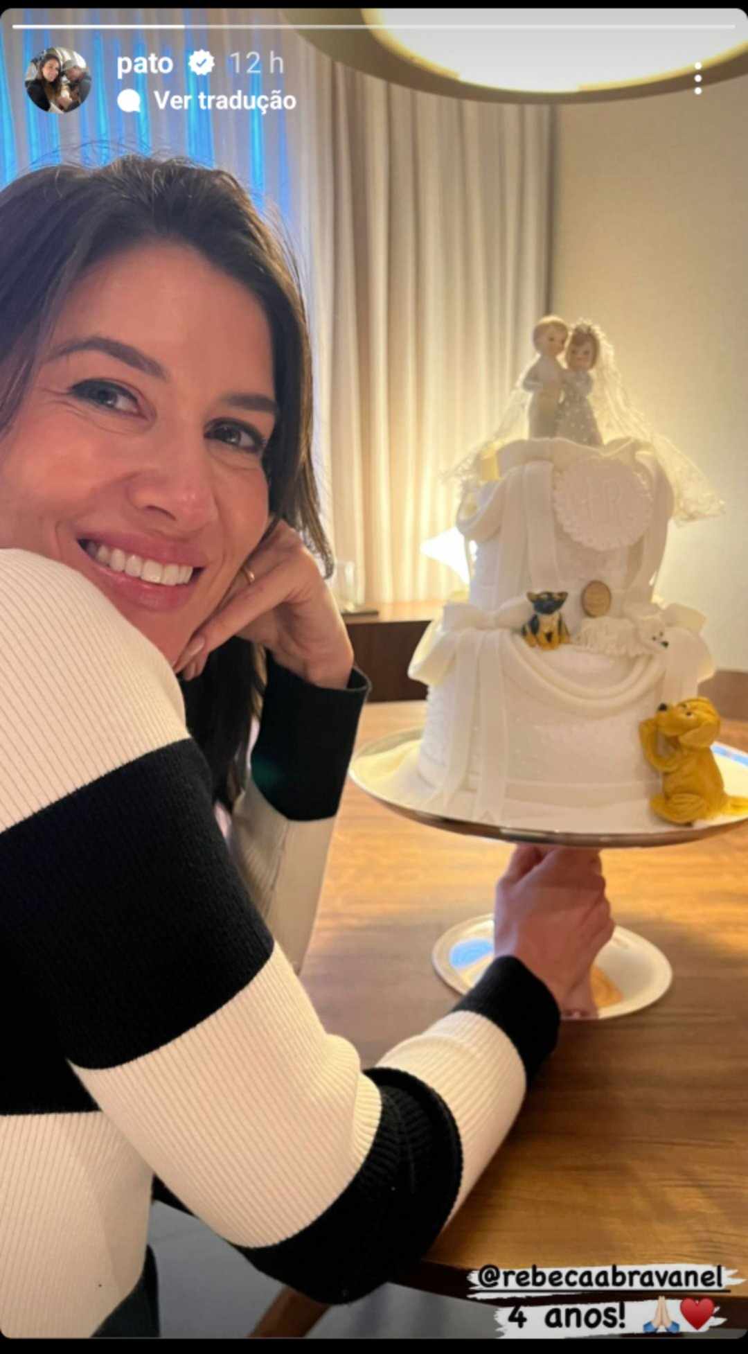 Rebeca Abravanel comemora 4 anos de casada