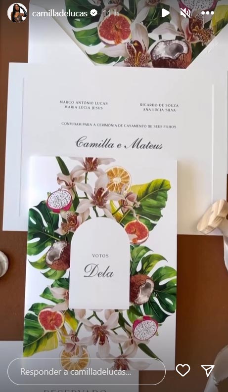 Detalhes do casamento de Camilla de Lucas e Blecaute