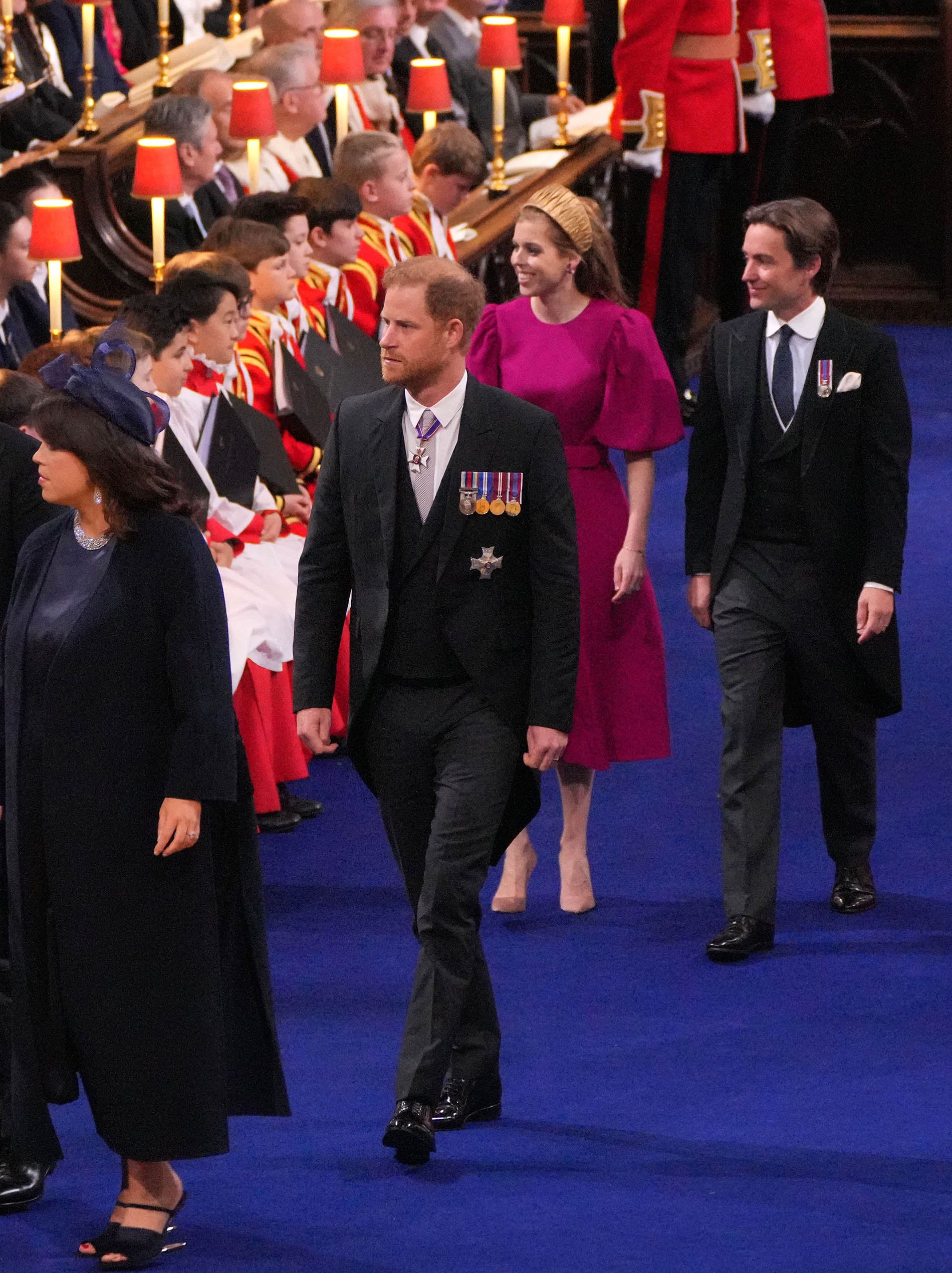 Príncipe Harry na coroação do pai, o Rei Charles III