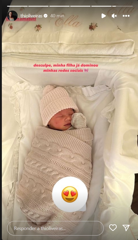 Thiago Oliveira mostra filha - Créditos: Reprodução / Instagram