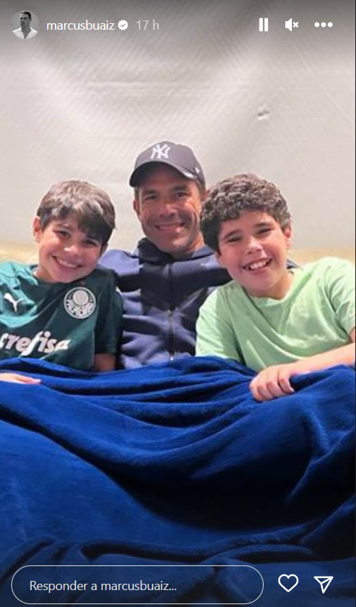 Marcus Buaiz com os filhos