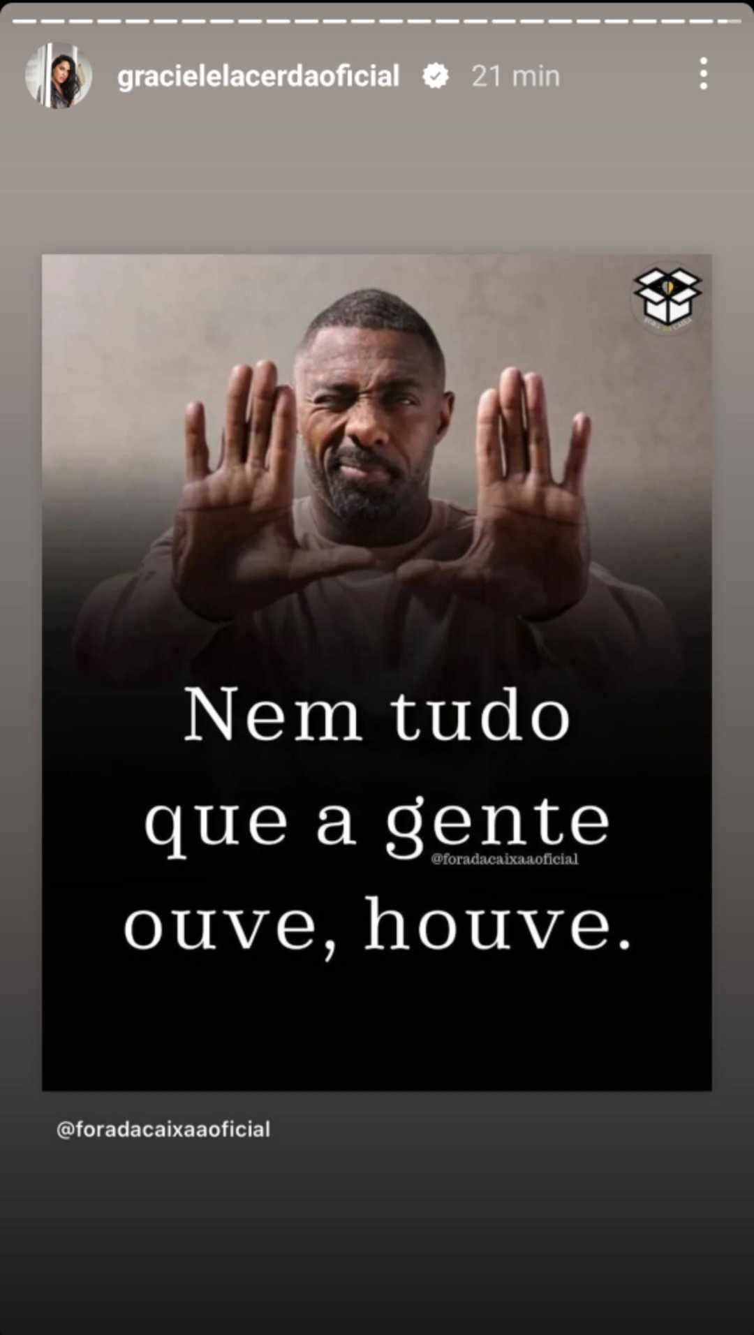 Graciele Lacerda manda recado com post reflexivo