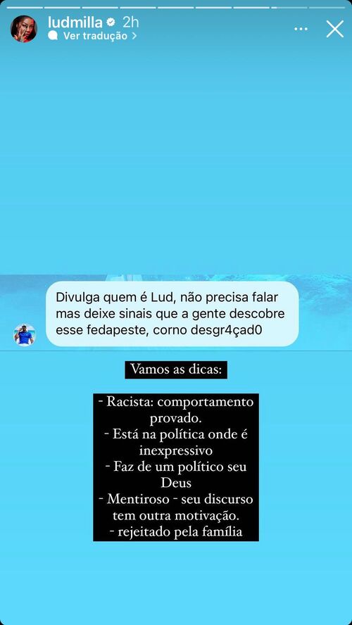 Obviamente, os fãs da dona do álbum “Numanice” quiseram saber de quem se trata. E a cantora deu algumas dicas.