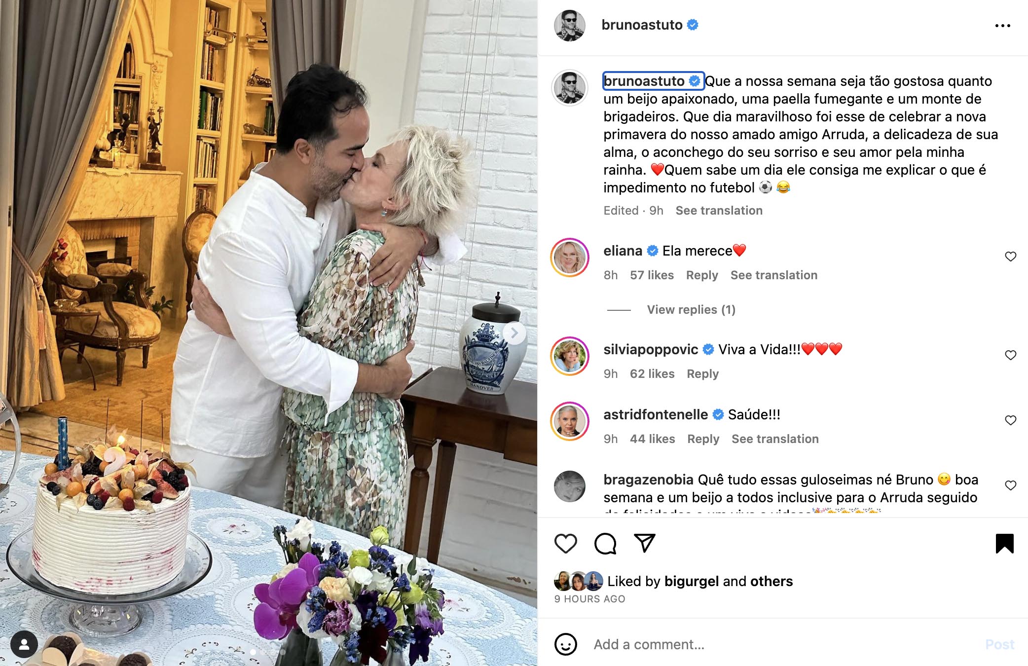 Ana Maria Braga surge em foto com seu namorado