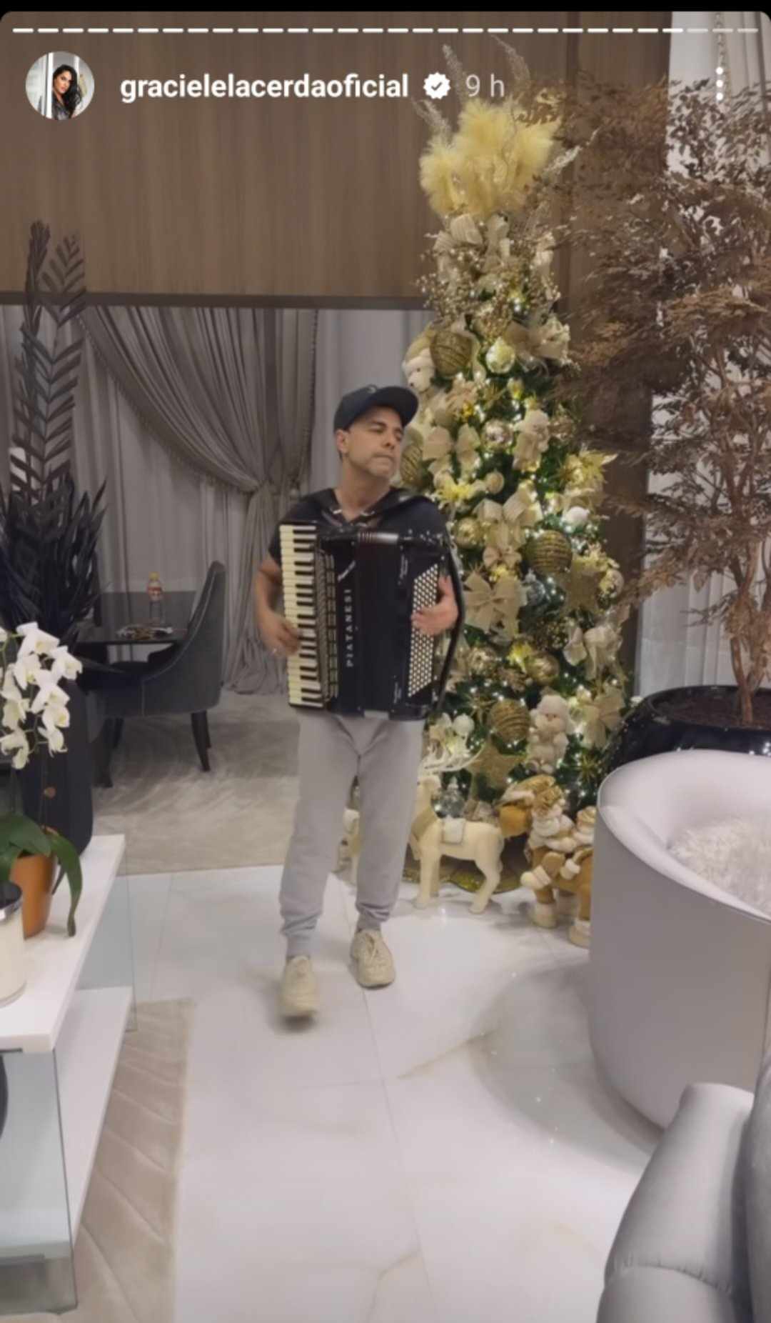 Graciele Lacerda mostra decoração de Natal