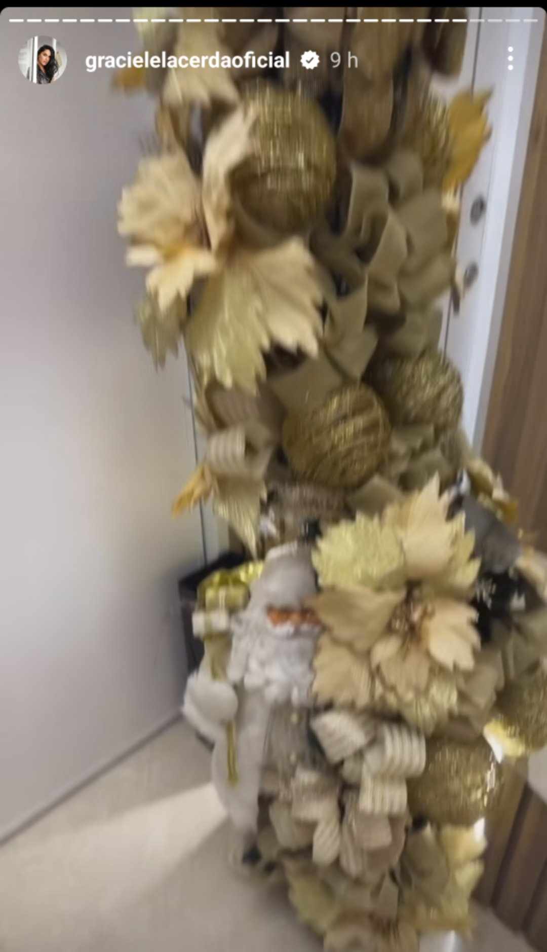 Graciele Lacerda mostra decoração de Natal