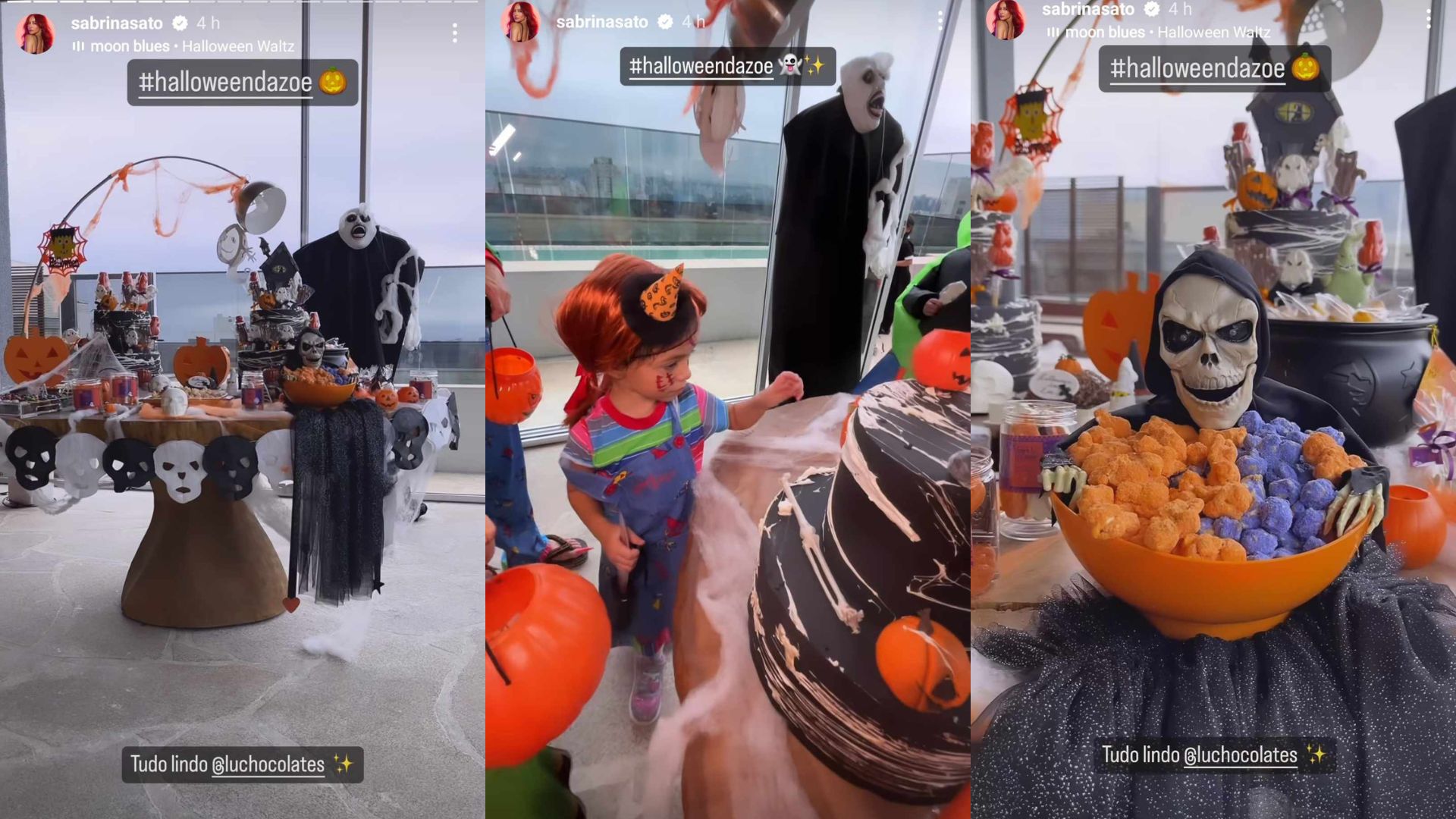 Sabrina Sato mostra os detalhes da festa de Halloween de sua filha Zoe