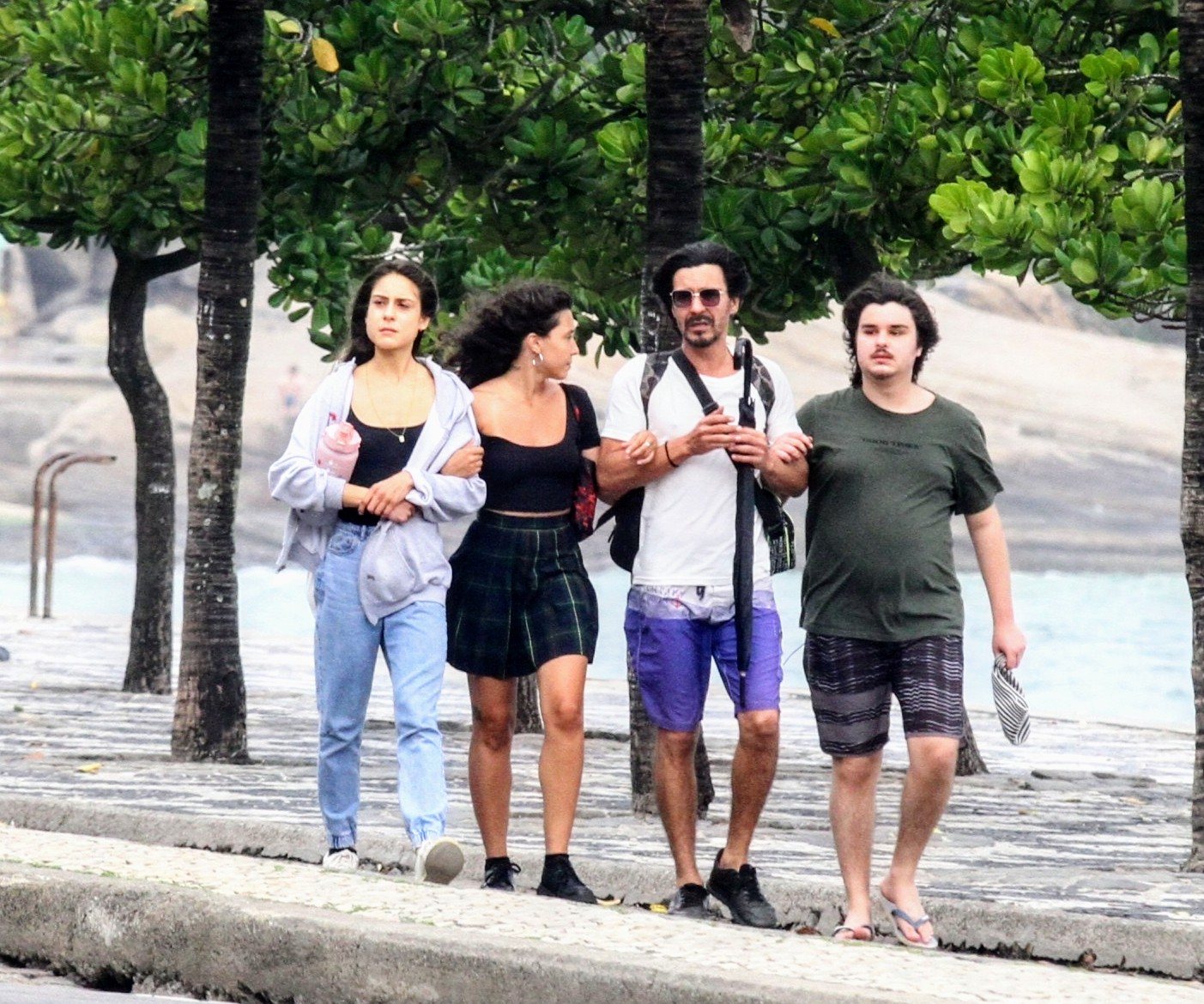 André Gonçalves com os filhos