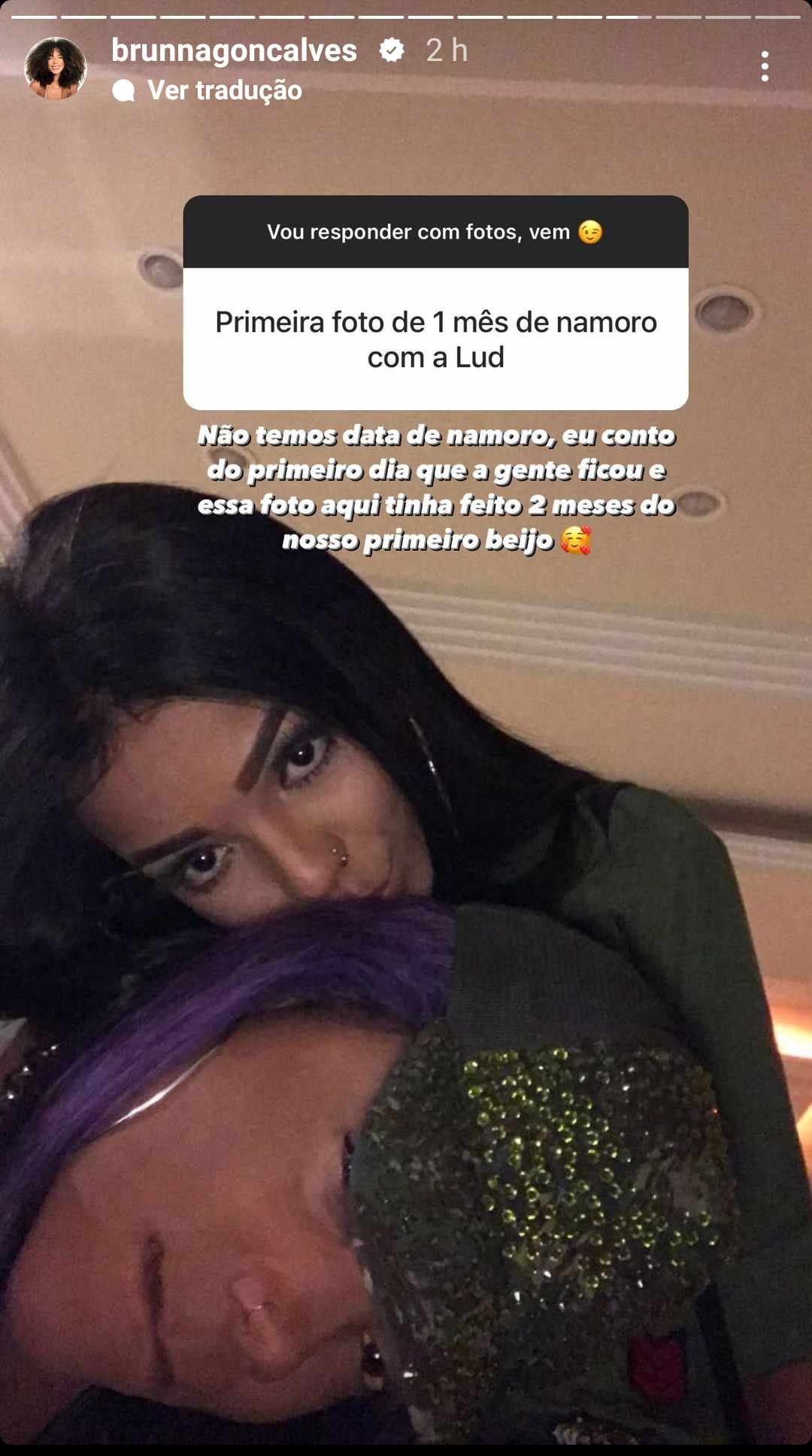 Brunna Gonçalves relembra inicio de namoro com Ludmilla com foto antiga