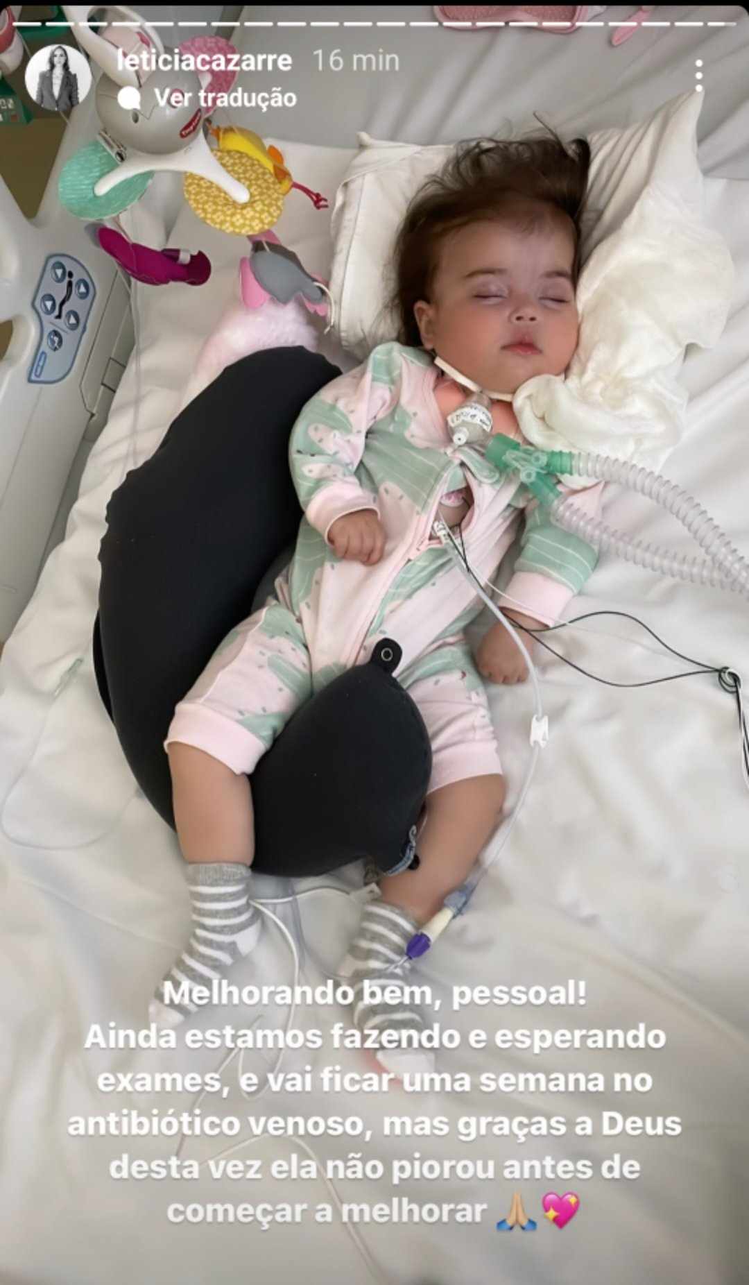 Filha de Juliano Cazarré na UTI