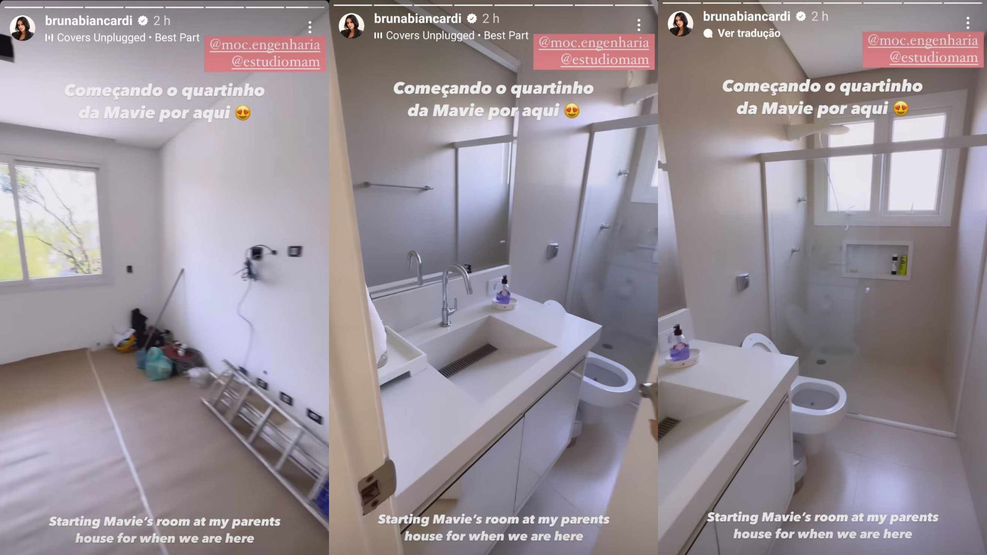 Na casa dos pais, Bruna Biancardi mostra o quarto de sua filha com Neymar