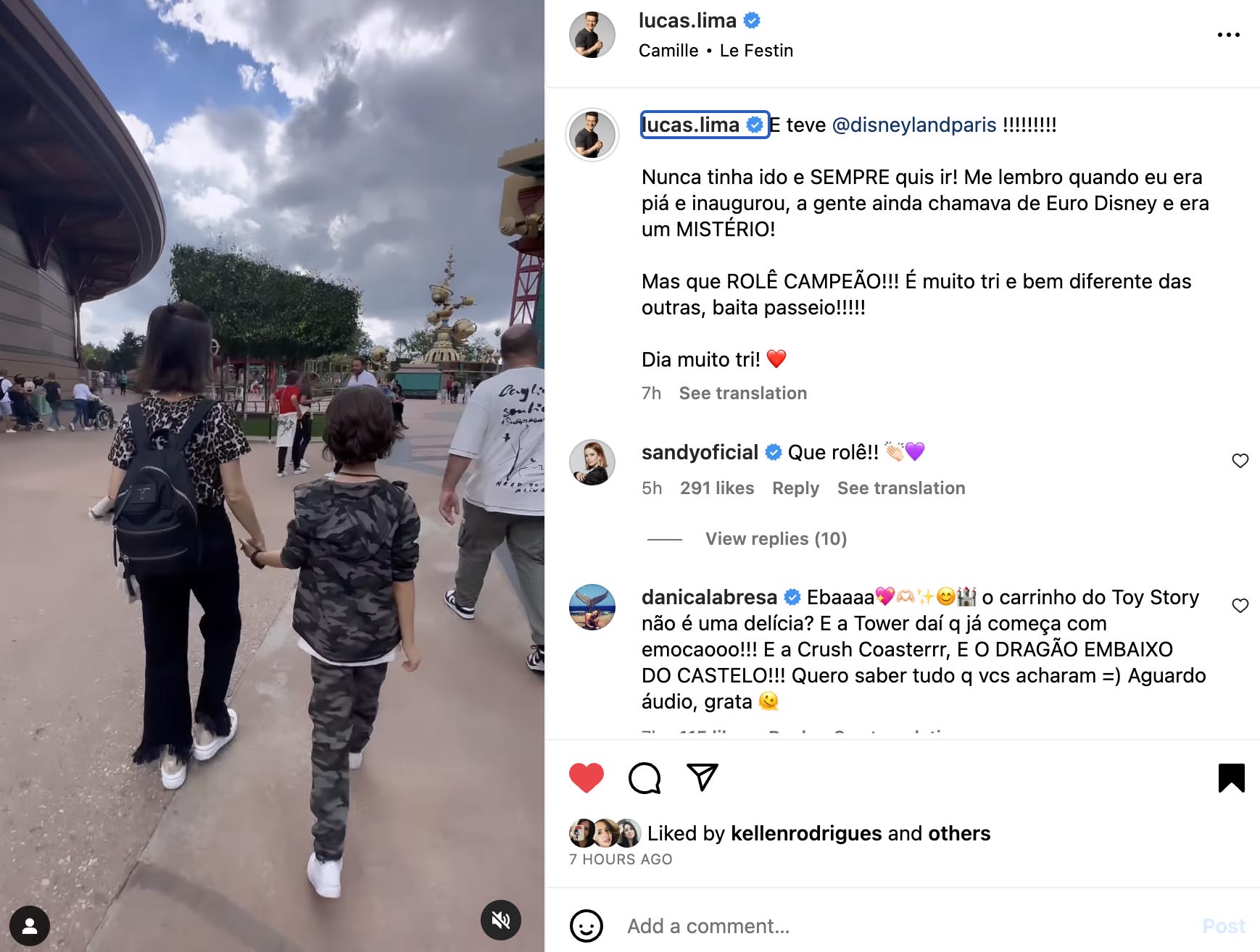 Sandy e Lucas Lima curtem parque de diversões com o filho, Theo