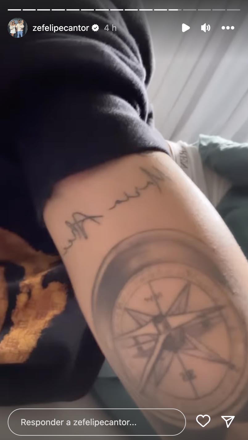 Tatuagem do Zé Felipe para a filha Maria Alice