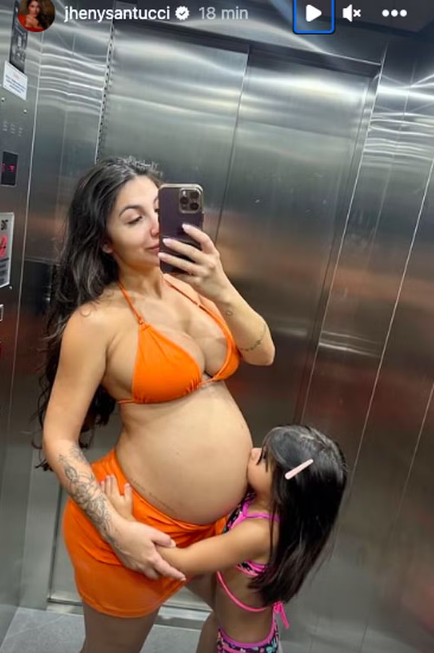 Jheny Santucci e Sophia Cardi, filha de Arthur Aguiar. Foto: Reprodução / Instagram