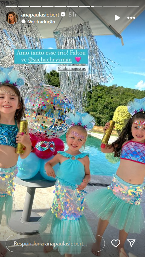 Ana Paula Siebert organiza festinha de carnaval. Foto: Reprodução / Instagram