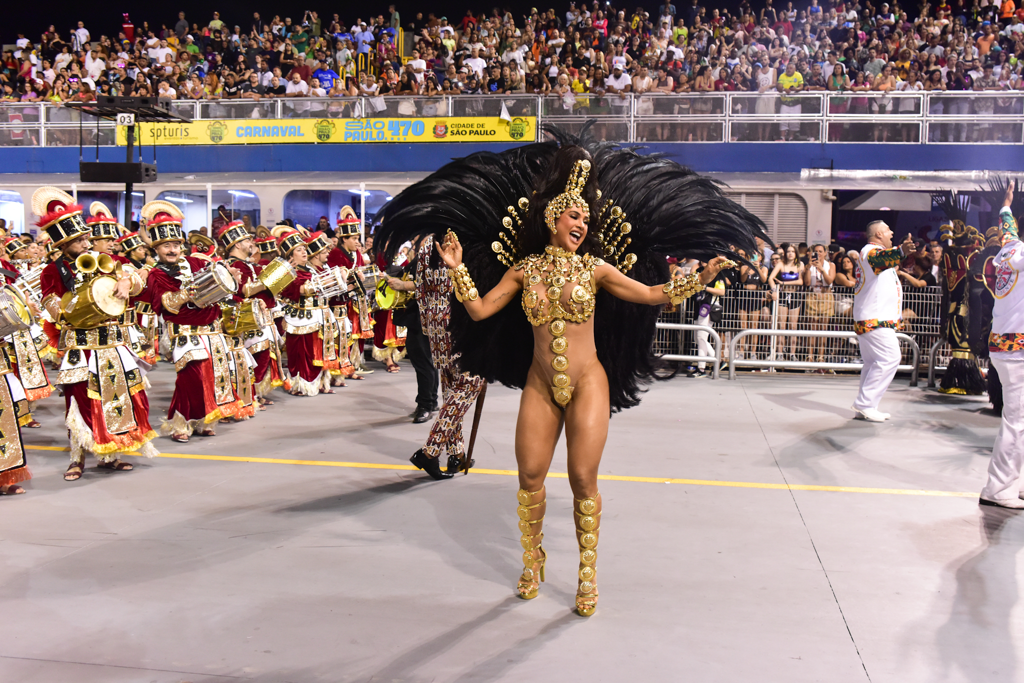 Mileide Mihaile no desfile da Independente Tricolor no Sambodromo do Anhembi em São Paulo. Fotos Leo Franco/ Agnews