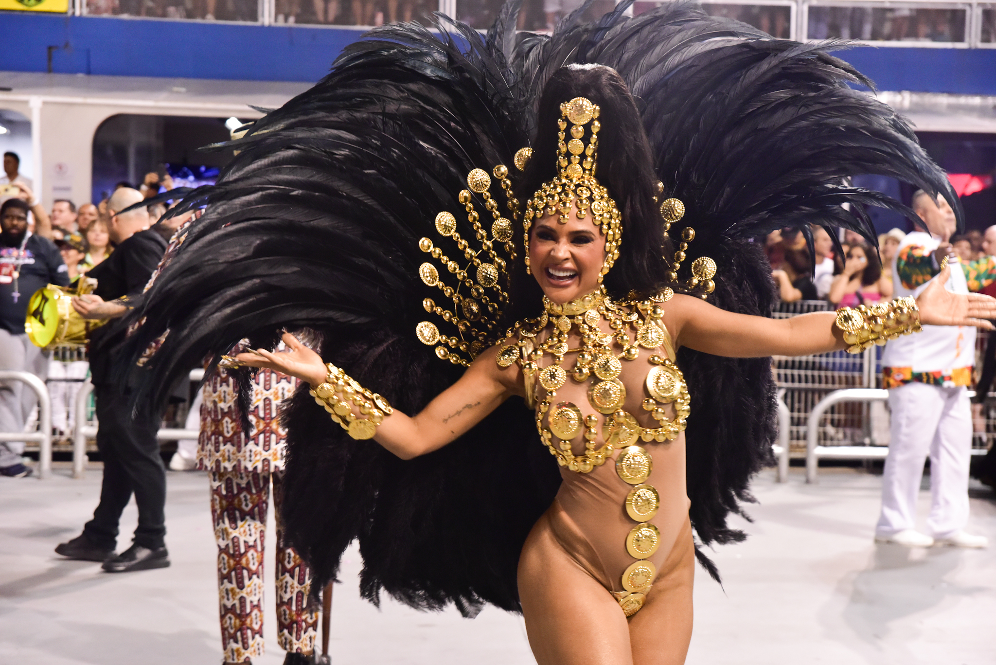 Mileide Mihaile no desfile da Independente Tricolor no Sambodromo do Anhembi em São Paulo. Fotos Leo Franco/ Agnews