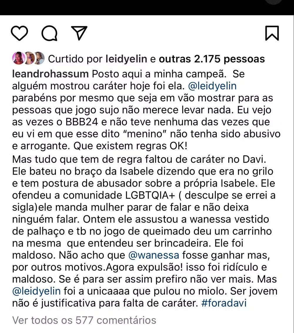 Foto: Reprodução / Instagram 