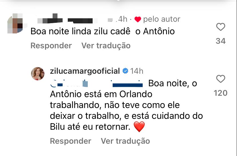 Zilu fala sobre seu relacionamento com Antonio Casagrande