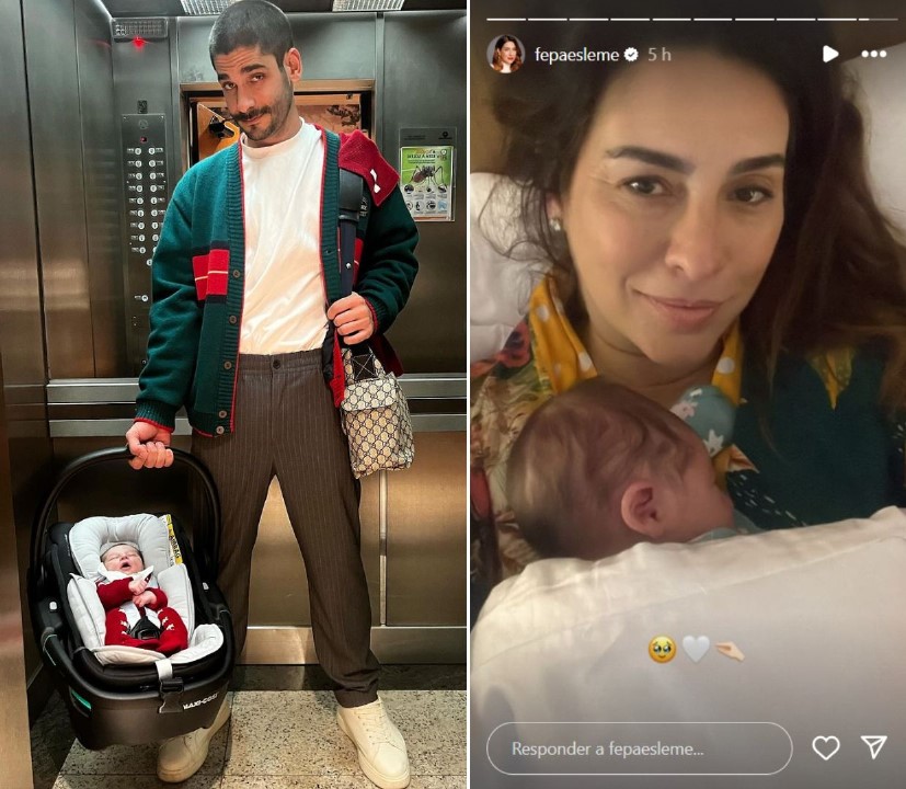 Victor Sampaio e Fernanda Paes Leme com a filha - Foto: Reprodução / Instagram