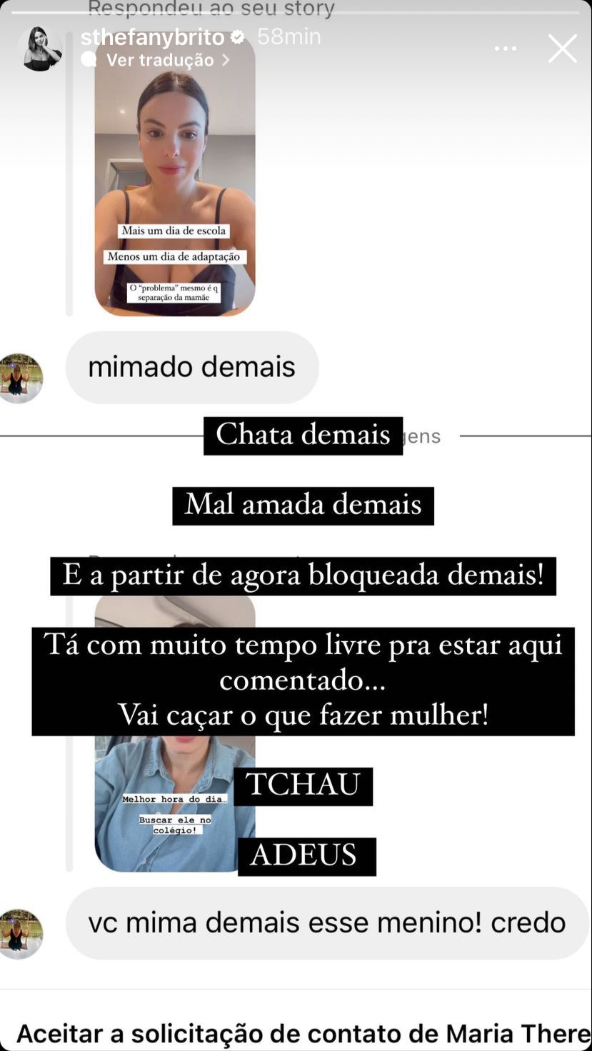 Sthefany Brito rebate comentário sobre criação do filho