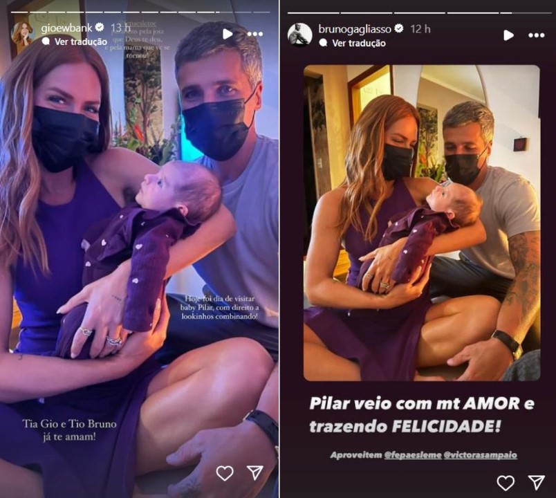 Giovanna Ewbank e Bruno Gagliasso visitam Pilar - Foto: Reprodução / Instagram