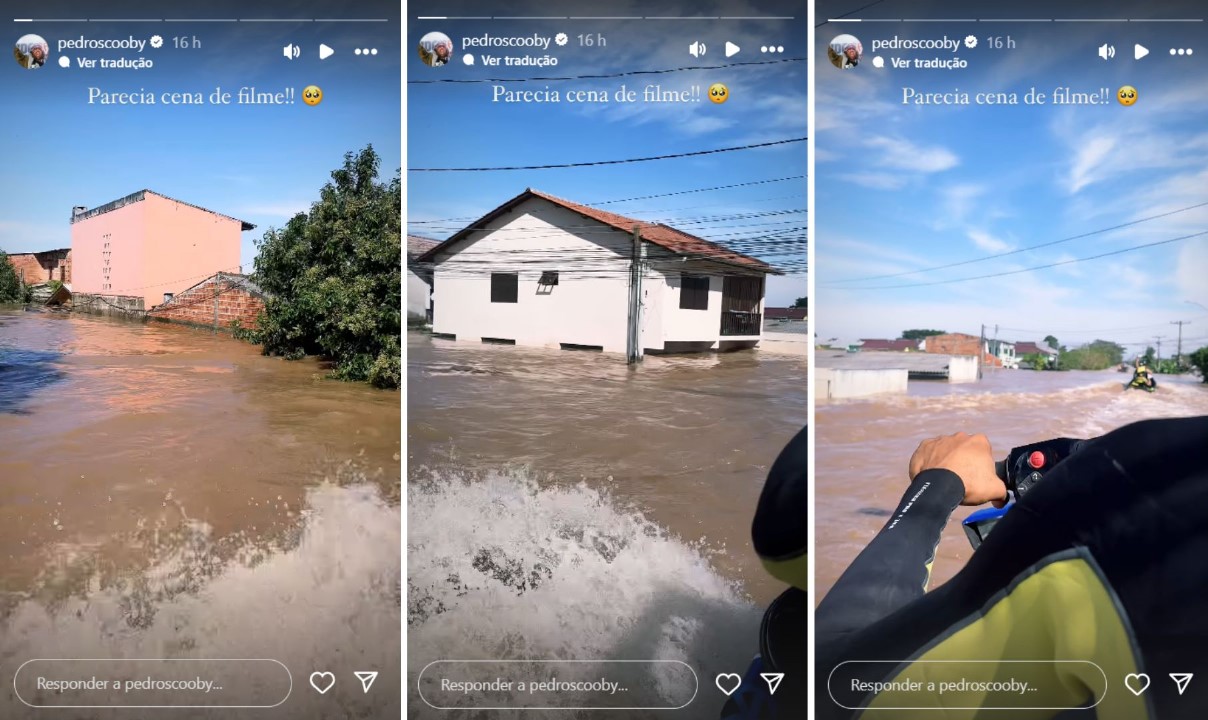 Pedro Scooby mostra situação no RS - Foto: Reprodução / Instagram