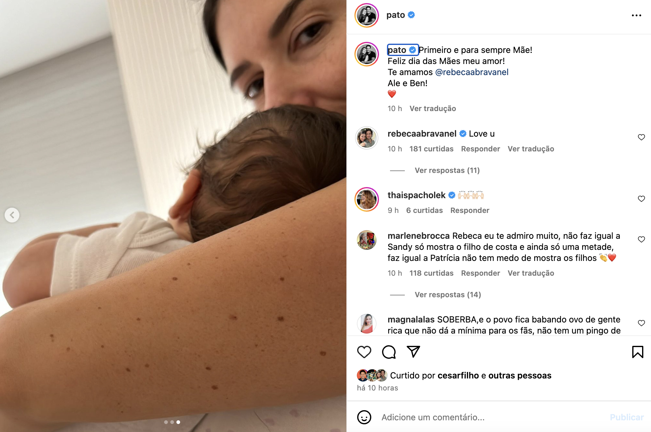 Rebeca Abravanel com o filho, Benjamin - Foto: Reprodução / Instagram