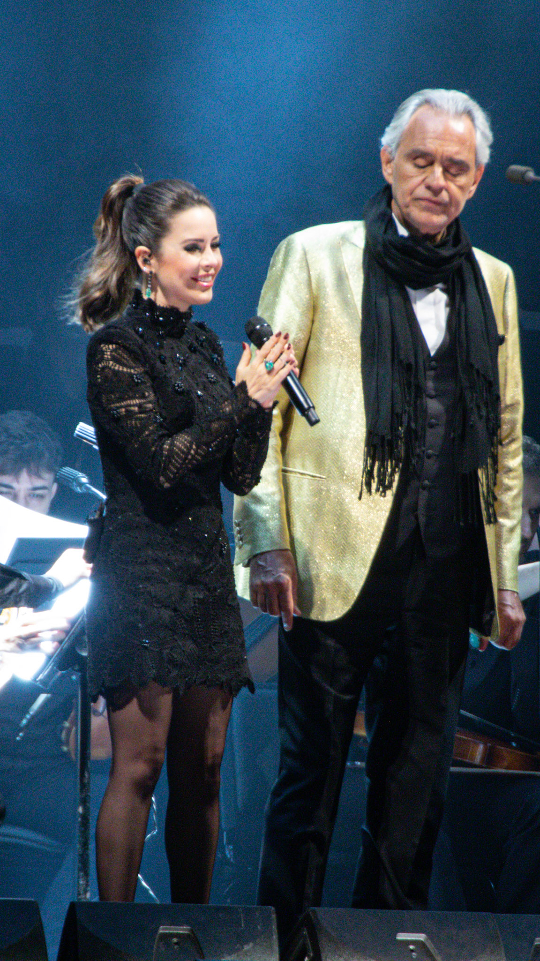 Sandy participou dos shows de Andrea Bocelli no Brasil - Foto: AgNews