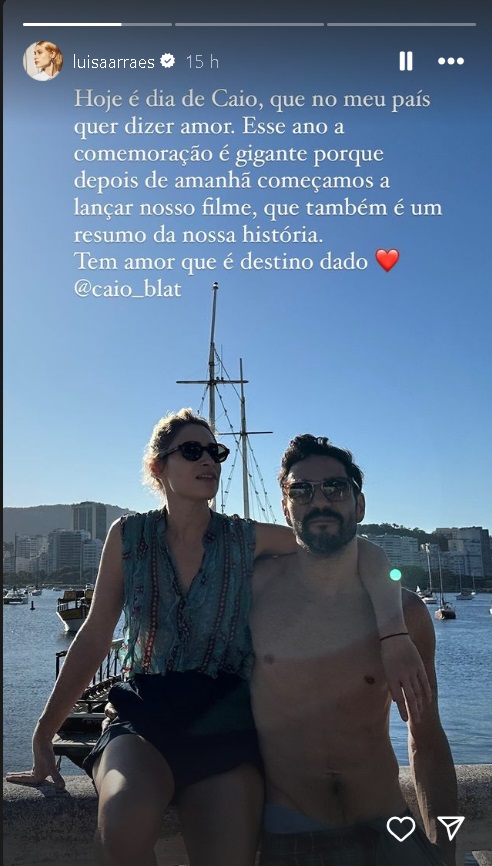 Luisa Arraes e Caio Blat (Reprodução/Instagram)