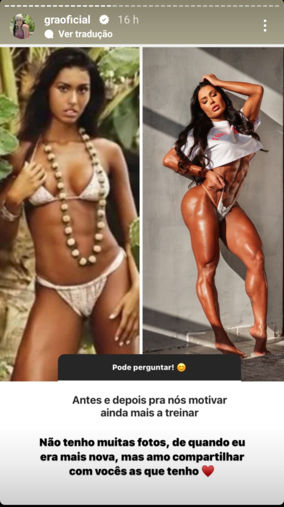 Gracyanne Barbosa antes e depois