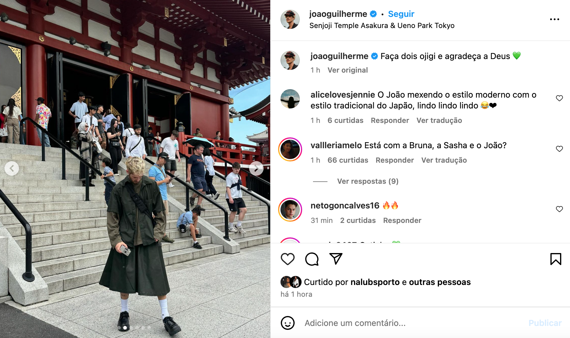 João Guilherme aposta em saia