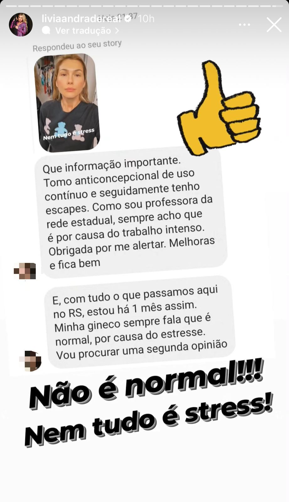 Lívia Andrade faz alerta em suas redes sociais