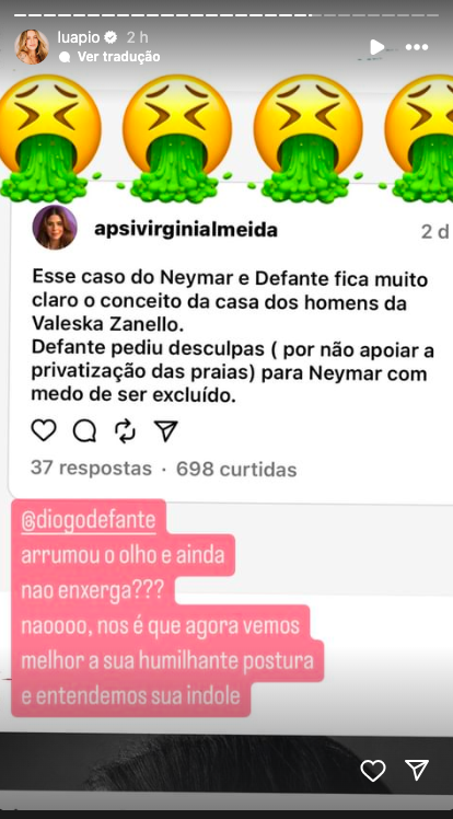 Luana Piovani critica Diogo Defante - Foto: Reprodução / Instagram